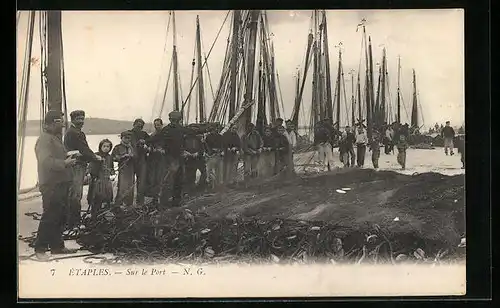 AK Étaples, Sur le Port, Fischerei