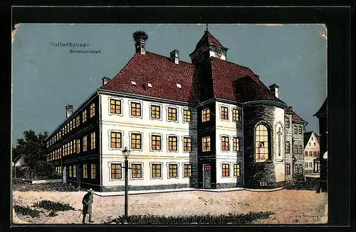 Künstler-AK Eugen Felle: Pfaffenhausen, Blindenanstalt