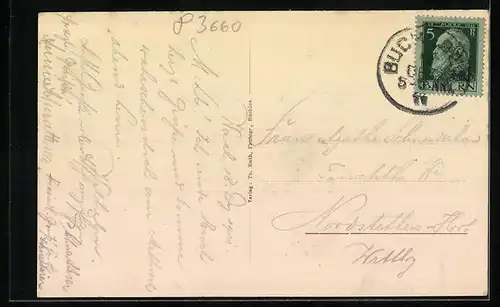 AK Waal, Teilansicht mit Strassenpartie, Kirche, Gebäudeansicht