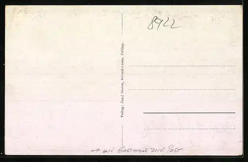 AK Peiting /Obb., Hauptplatz mit Gasthaus zur Post