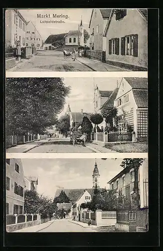 AK Markt Mering, Ansichten aus der Luitpoldstrasse