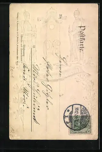 Präge-AK Soldaten aus der Garnison, Regiment 39