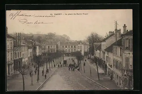AK Gagny, La place du Baron Roger
