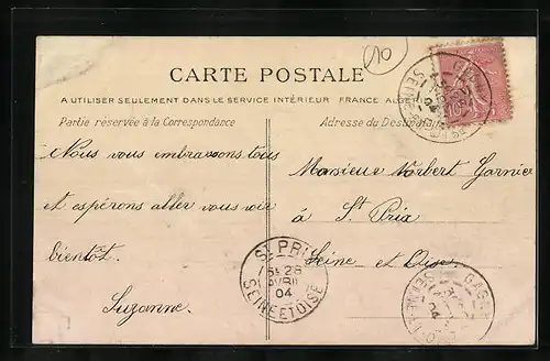 AK Gagny, Avenue Leon Bry et rue Brodelet, vue prise de la place de la Mairie