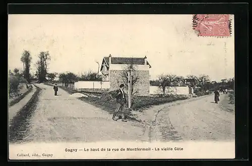 AK Gagny, Le haut de la rue de Montfermeil - La vieille Cote