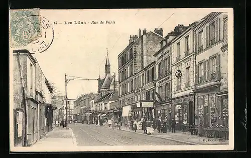 AK Les Lilas, Rue de Paris