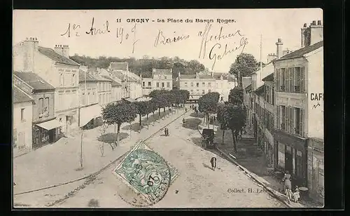 AK Gagny, La Place du Baron Roger