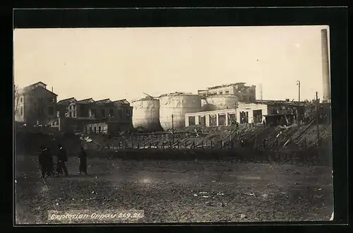 AK Oppau, Zerstörte Gebäude durch Explosion 1921