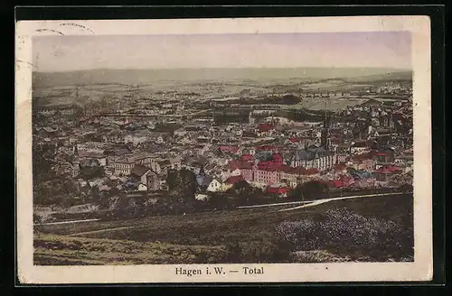 AK Hagen i. W., Totalansicht aus der Vogelschau
