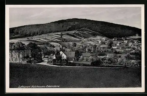 AK Holzhausen-Externsteine, Ortsansicht aus der Ferne