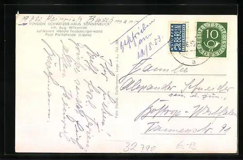 AK Hörste i. L., Pension Schweizer-Haus Sonnenblick