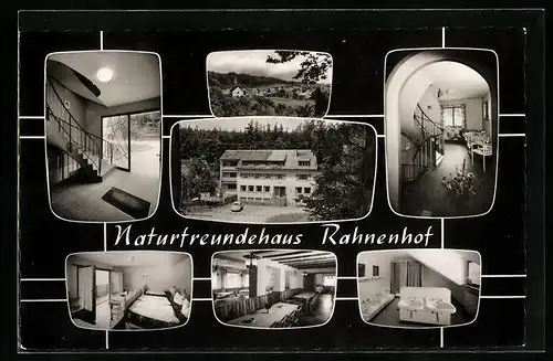 AK Hertlingshausen /Pfalz, Ortsansicht und sechs Ansichten vom Naturfreundehaus Rahnenhof