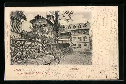 AK Bad Schandau, Gasthaus auf dem grossen Winterberg