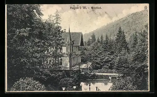 AK Hagen i. W., Gasthaus Waldlust