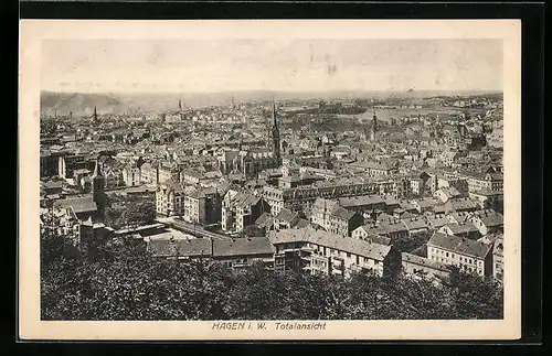 AK Hagen i. W., Ortsansicht aus der Vogelschau