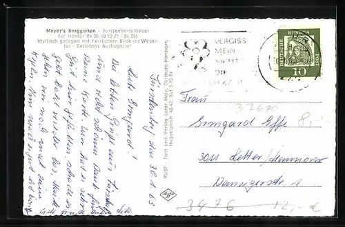 AK Fürstenberg /Weser, Drei Ansichten vom Gasthof Meyer`s Berggarten und Wasserdampfer