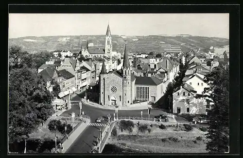 AK Bad Neuenahr, Kurgartenbrücke mit Ev. Kirche