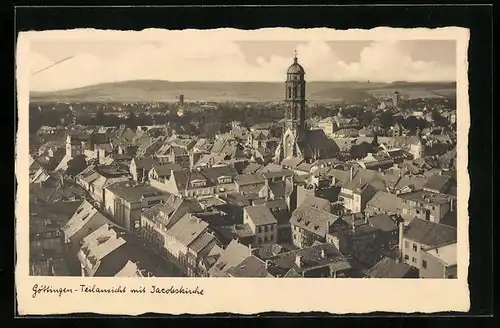 AK Göttingen, Teilansicht mit Jacobskirche