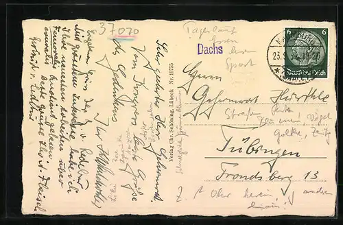 AK Göttingen, Teilansicht mit Jacobskirche