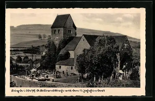 AK Lügde in Westf., St. Kilianskirche aus dem 12. Jahrhundert