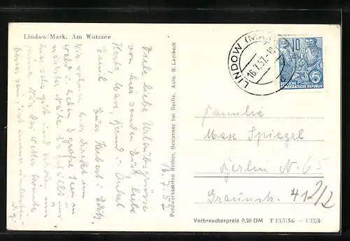 AK Lindow /Mark, Partie am Wutzsee