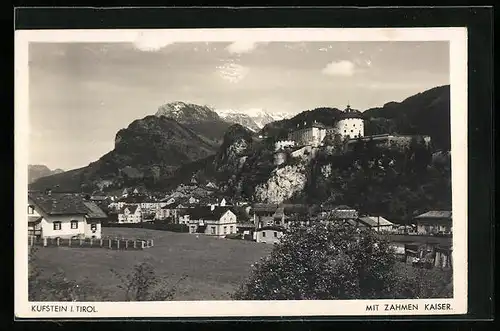 AK Kufstein, Teilansicht und Zahmer Kaiser