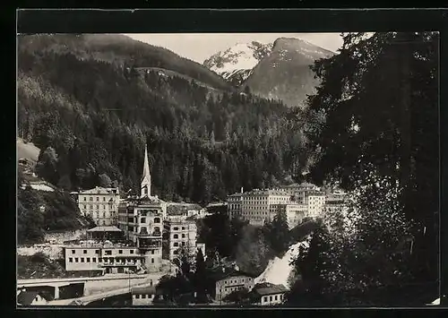 AK Bad Gastein, Teilansicht mit Bergen