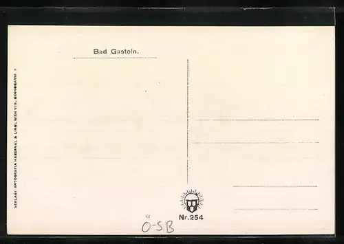 AK Bad Gastein, Teilansicht mit Bergen