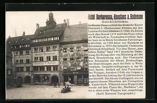 AK Konstanz a. Bodensee, Hotel Barbarosse