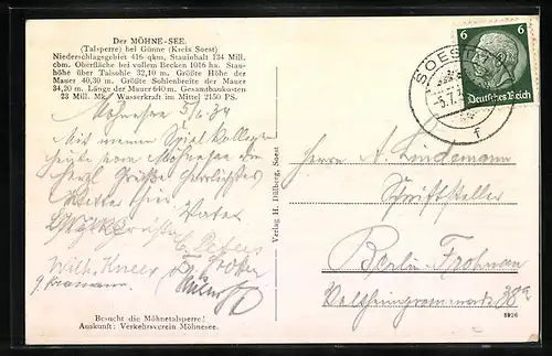 AK Delecke /Möhnesee, Viadukt, Sperrmauer-Überlauf, Stockumer Damm