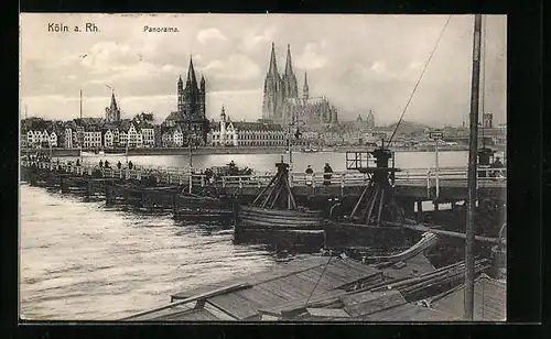 AK Köln a. Rh., Teilansicht mit Dom