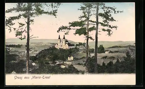 AK Maria-Trost, Panorama mit Kirche