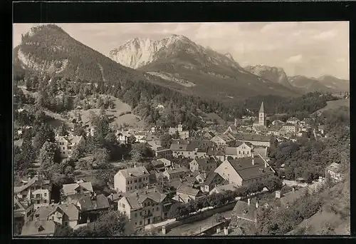 AK Bad Aussee, Ortsansicht aus der Vogelschau