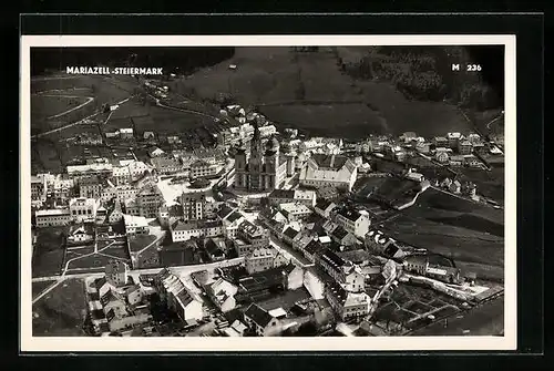 AK Mariazell, Totalansicht aus der Vogelschau