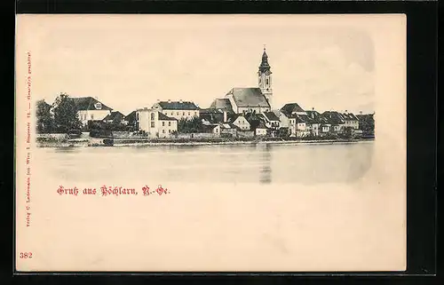 AK Pöchlarn /Donau, Ortsansicht mit Kirche