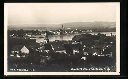 AK Pöchlarn /Donau, Panorama mit Klein-Pöchlarn