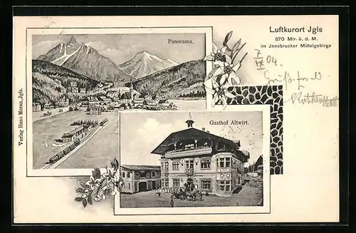 AK Igls, Gasthof Altwirt, Panorama