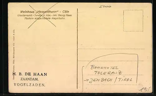 AK Jenbach /Tirol, Bahnhotel Toleranz