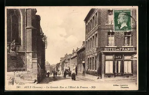 AK Ault, La Grande Rue et l`Hotel de France