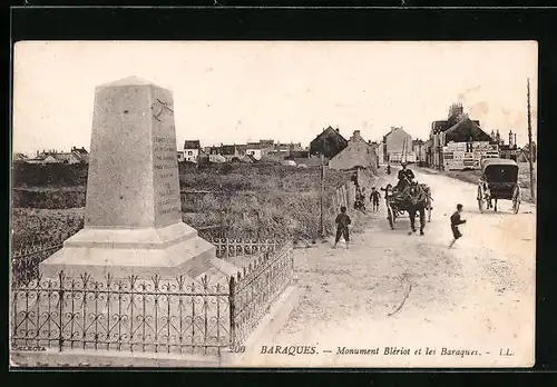 AK Baraques, Monument Blèriot et les Baraques