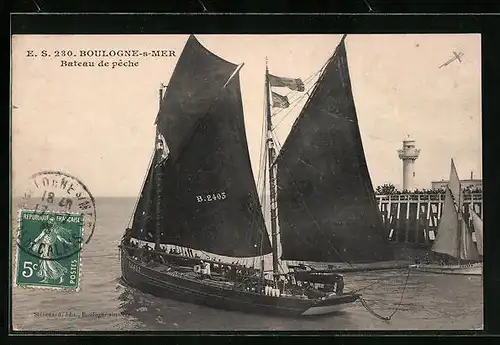 AK Boulogne-sur-Mer, Rateau de peche