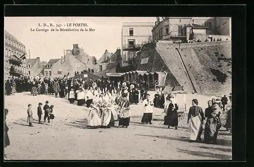 AK Le Portel, Le Cortège de la Bènèdiction de la Mer