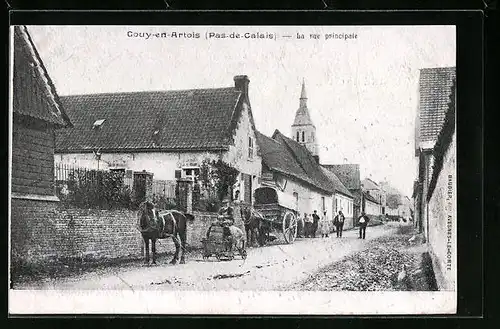 AK Gouy-en-Artois, La rue principale