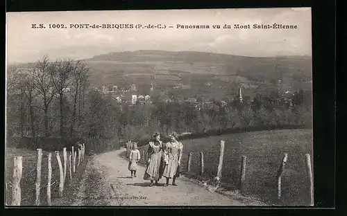 AK Pont-de-Briques, Panorama vu du Mont Saint-Ètienne