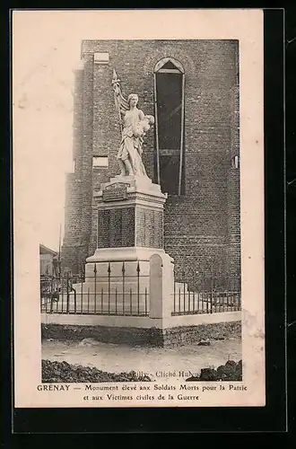 AK Grenay, Monument èlevè anx Soldats Morts pour la Patrie et aux Victimes civiles de la Guerre