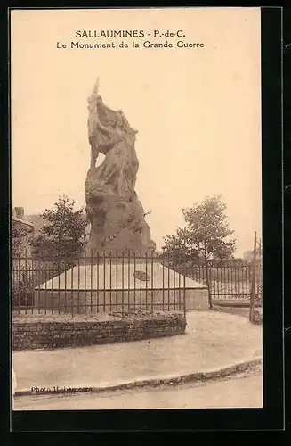 AK Sallaumines, Le Monument de la Grande Guerre