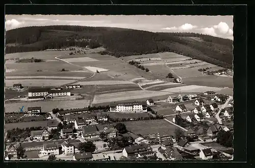 AK Willingen (Waldeck), Totalansicht vom Flugzeug aus