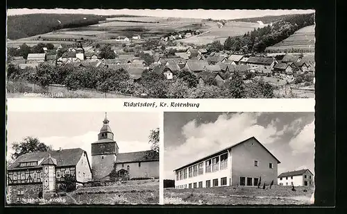 AK Richelsdorf, Gesamtansicht, Altersheim mit Kirche und Schule