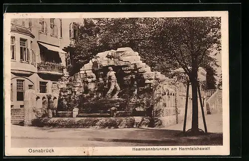 AK Osnabrück, Haarmannbrunnen am Herrnteichswall