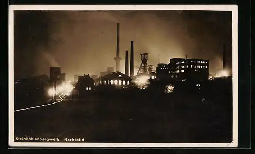 AK Steinkohlenbergwerk während der Nachtschicht